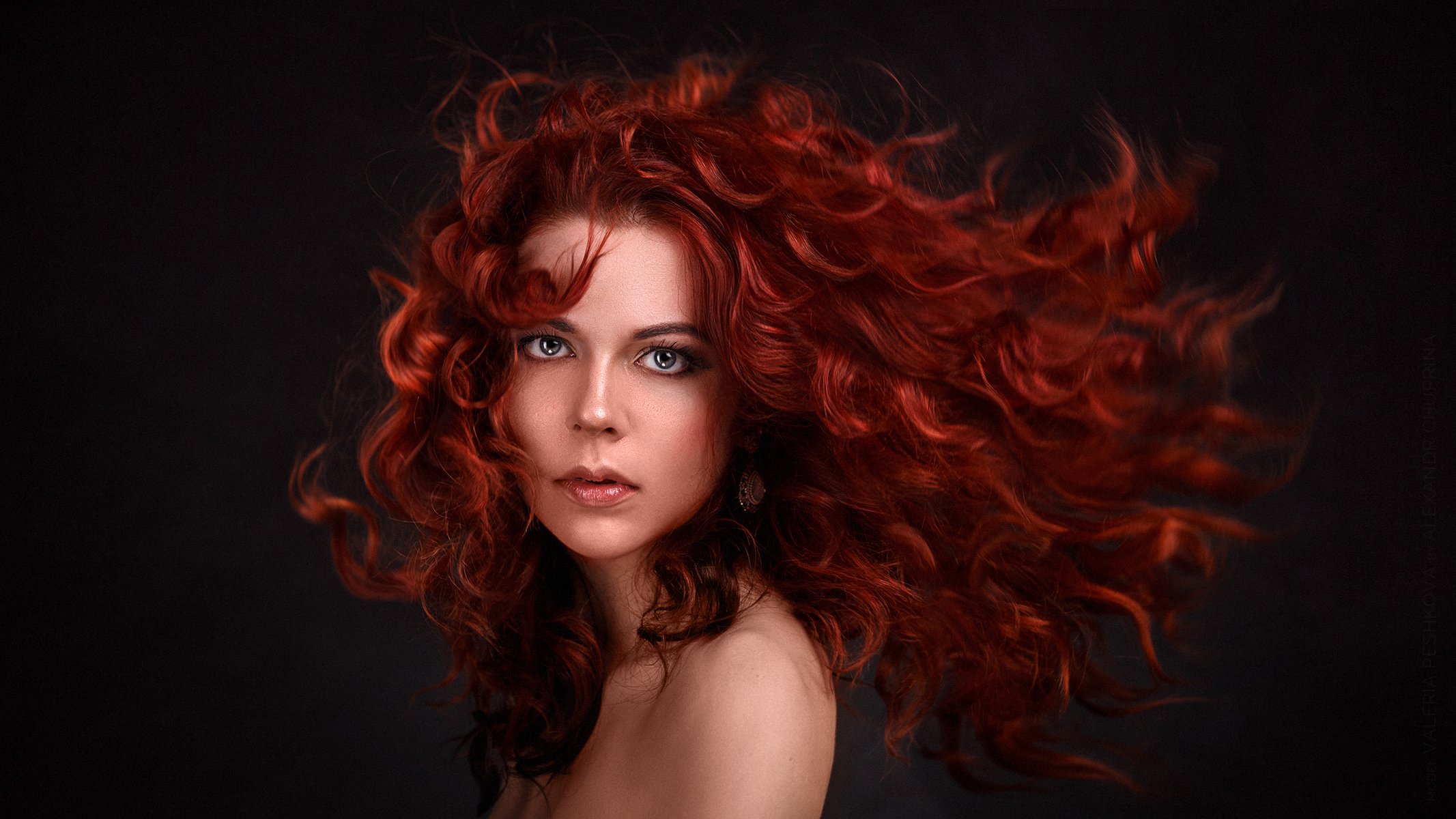 redhead portrait headshot redhair hair wave fly hair рыжая портрет рыжеволосая волосы волны летящие, Александр Чуприна