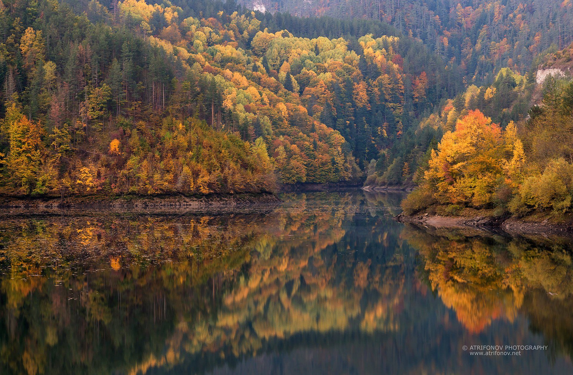 autumn, Bulgaria, colors, water, reflections, lake,, Andrey Trifonov