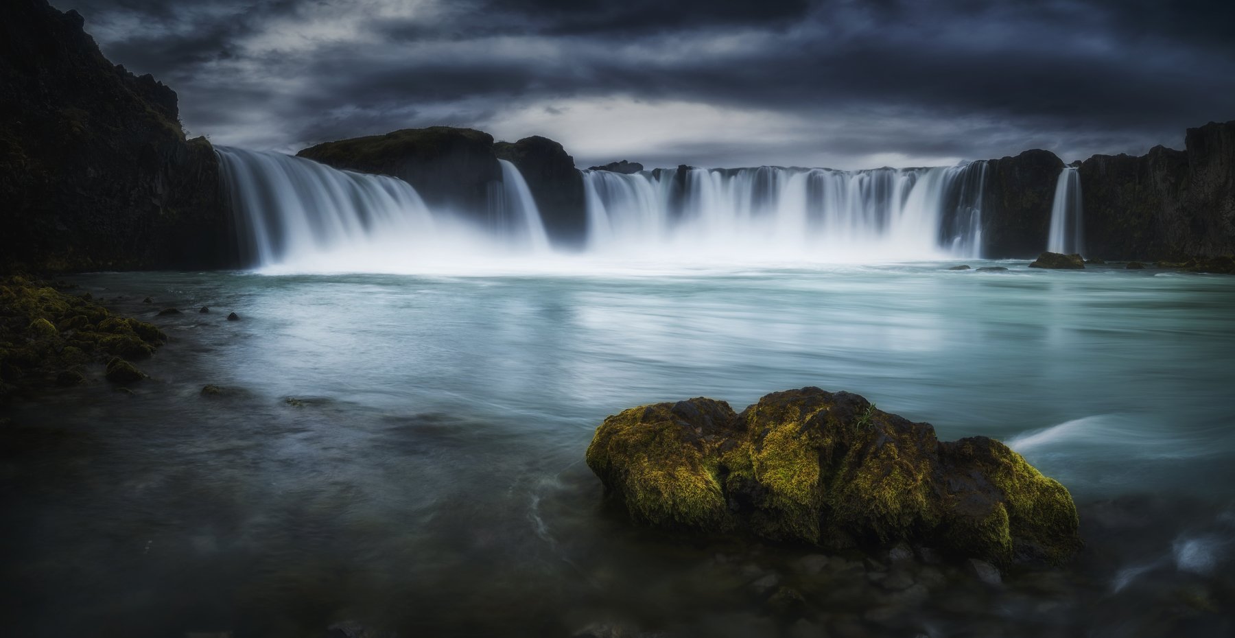 waterfall, landscape, nature, iceland, travel, dark, пейзаж, Genadi Dochev