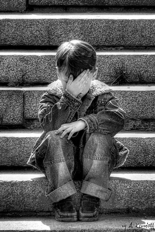 одиночество, печаль, ребёнок, грусть, A.Krasnoff