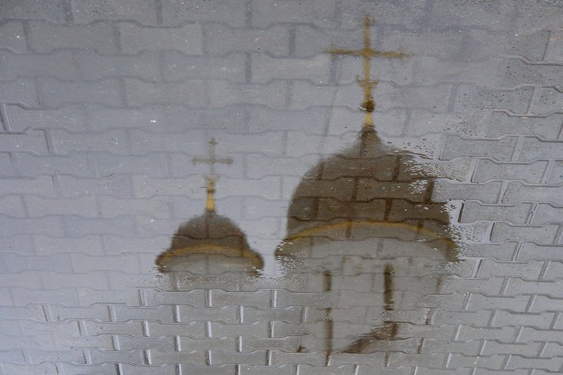 отражение, купола, церковь, senjor