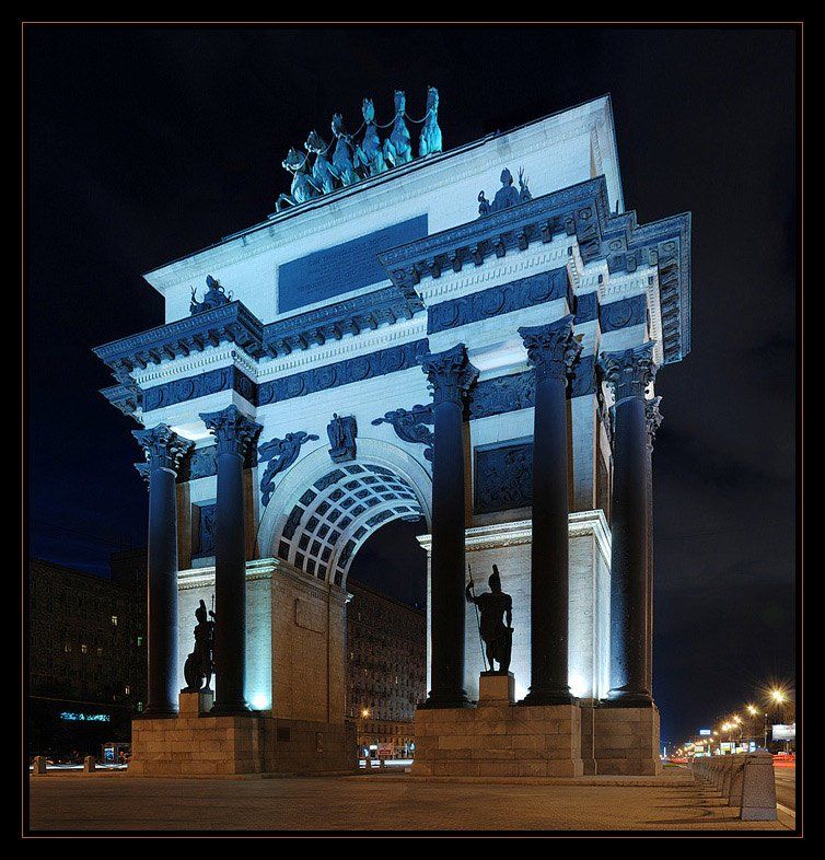 ночь город москва триумфальная арка, Александр Бельтюков