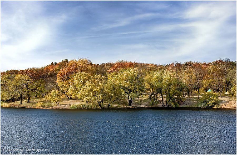 пейзаж,  осень, вода, Александр Батурский