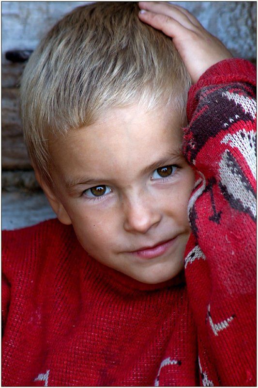 портрет, мальчик, деревня, Борис Каторгин