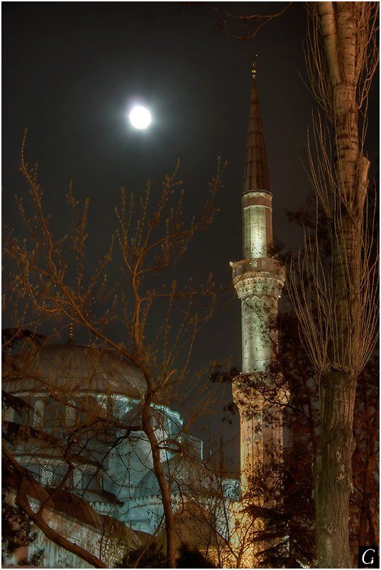 турция, стамбул, мечеть, минарет, луна, hdr, Gorshkov Igor_Feanorus