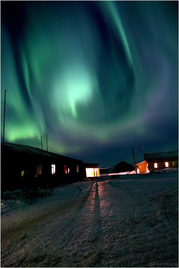 aurora borealis, чукотка, северное сияние, chukotka, snowmaker, snowmaker