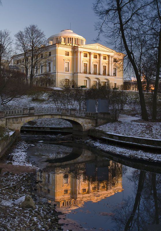 павловск, канал, мост, отражение, осень, Dankost