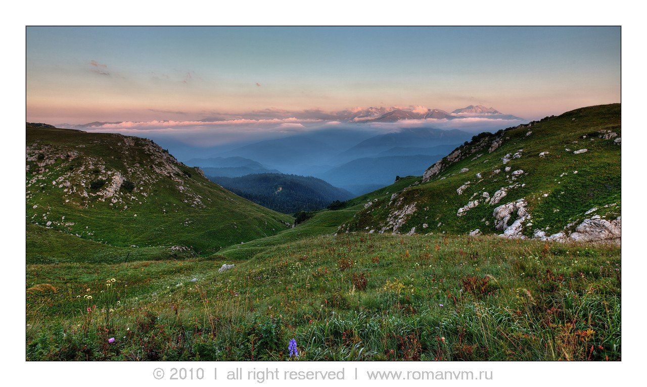 северный кавказ, плато лагонаки, пейзаж, hdr, горы, закат, облака, каменное море, Роман Мурушкин