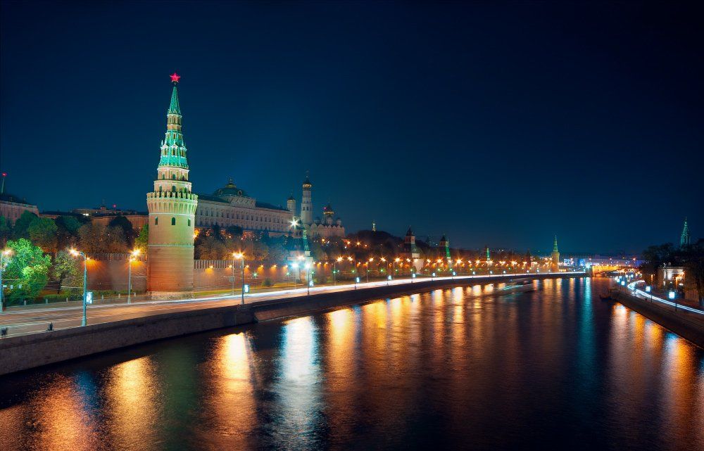 кремлевская, набережная, москва, ночь, кремль, Dmitry Shirokov