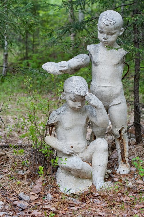 статуя, лес, Олег Шубаров