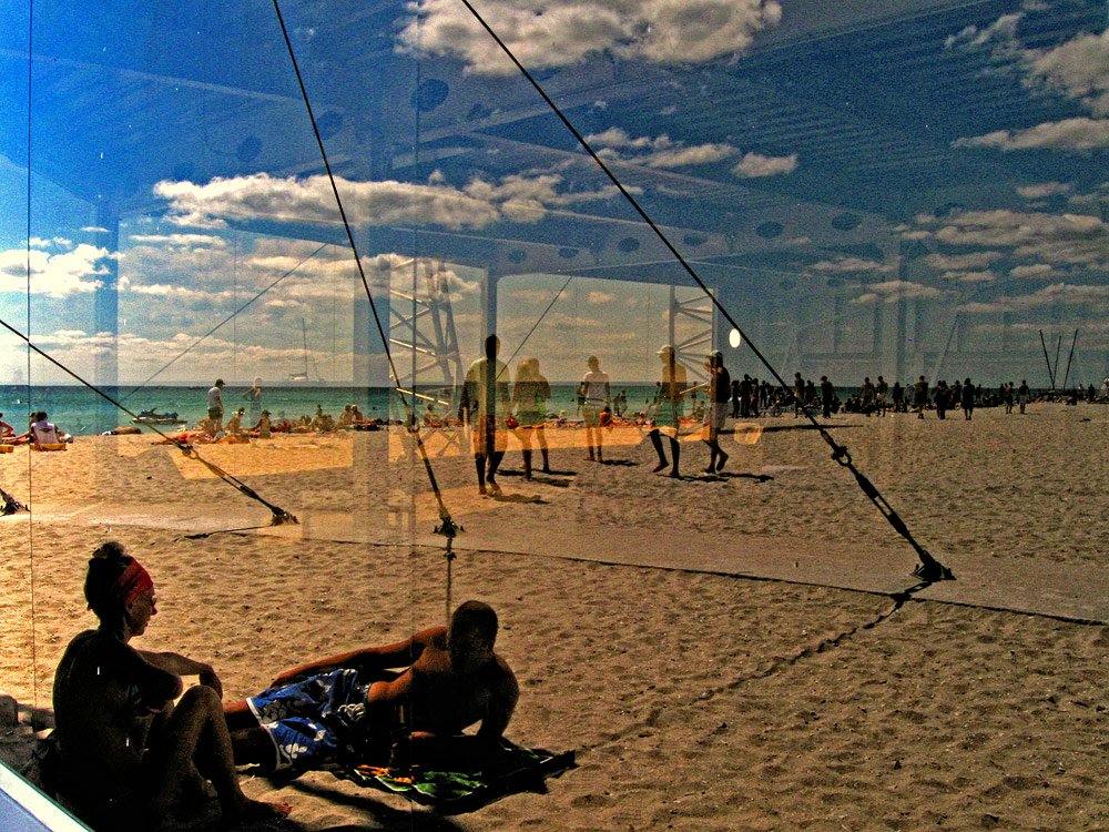казантип, лето, пляж, отражение, люди, солнце, облака,, Надежда