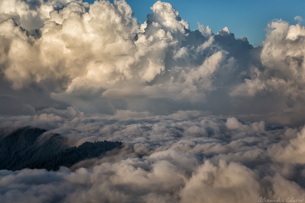 гималаи, горы, облака, непал, Александр Чазов