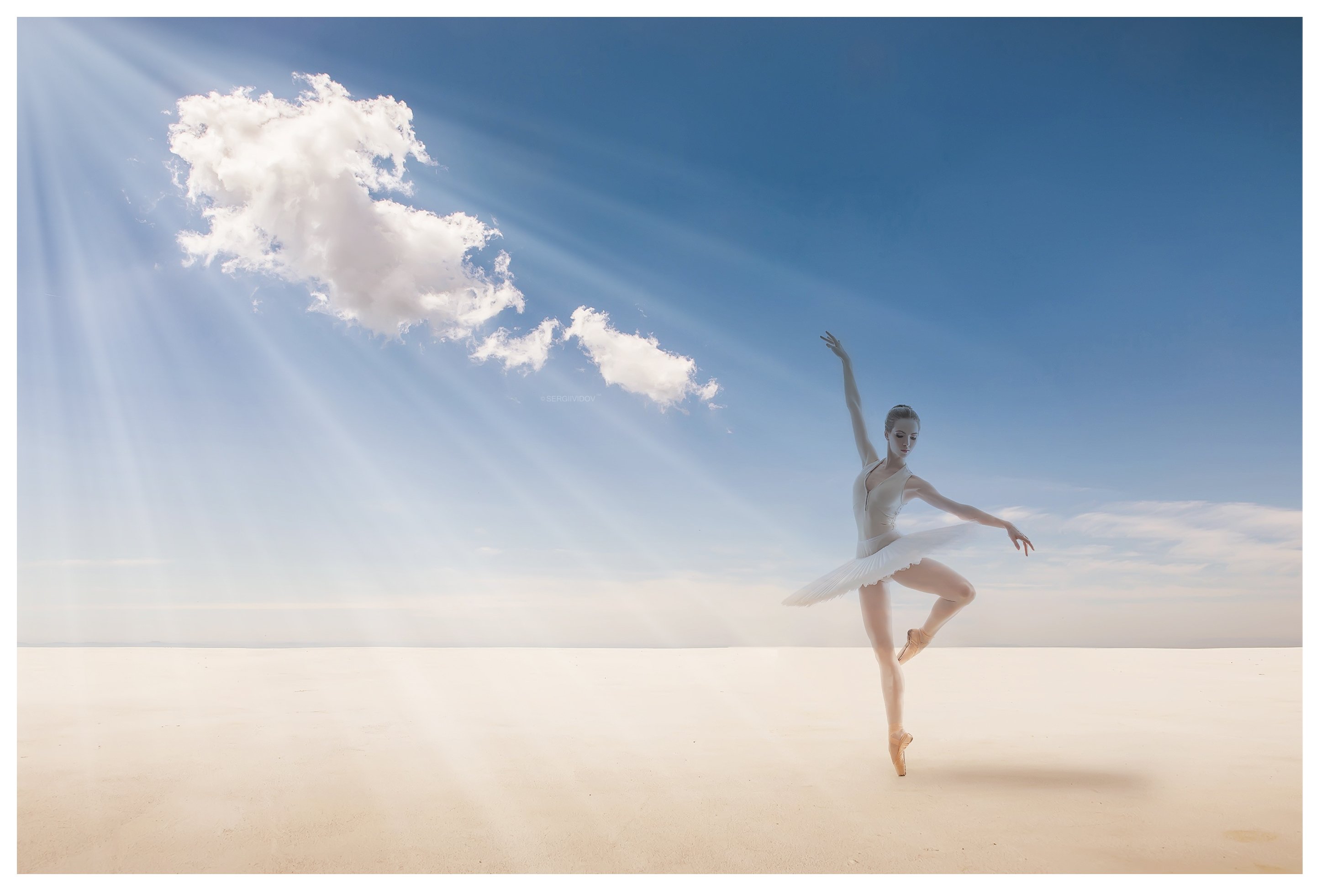небо, облако, балерина, пустыня, Sergii Vidov