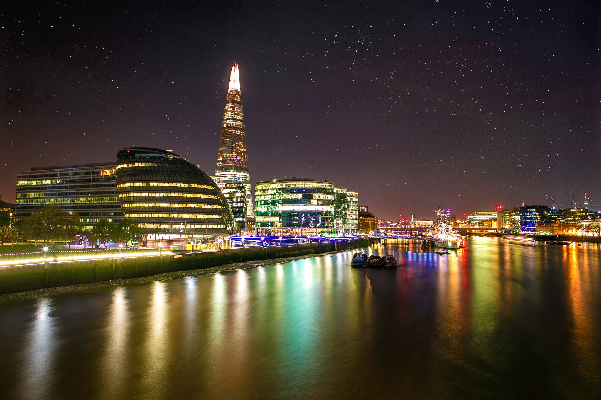 london, by night. lights, town, river thames, Ivan Lambrev