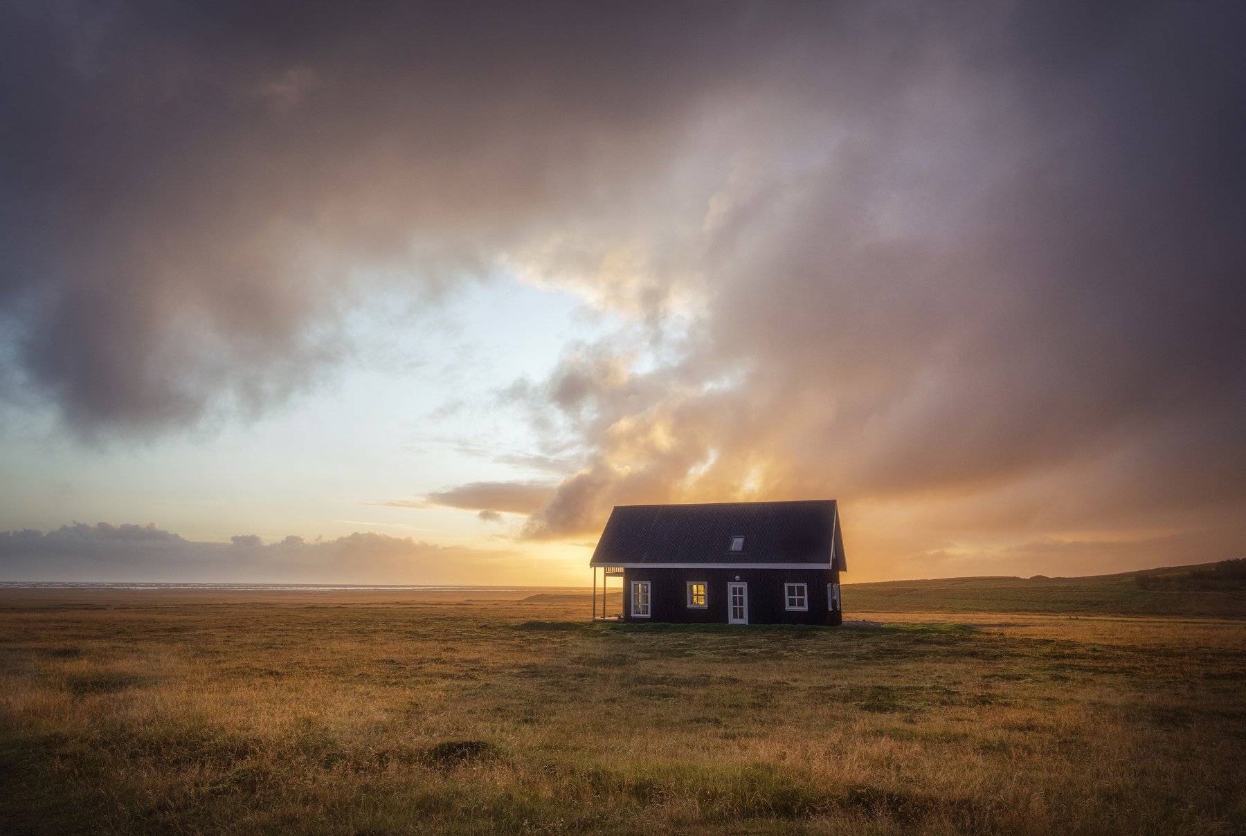 пейзаж, природа, iceland, landscape, nature, sunset, clouds,, Genadi Dochev