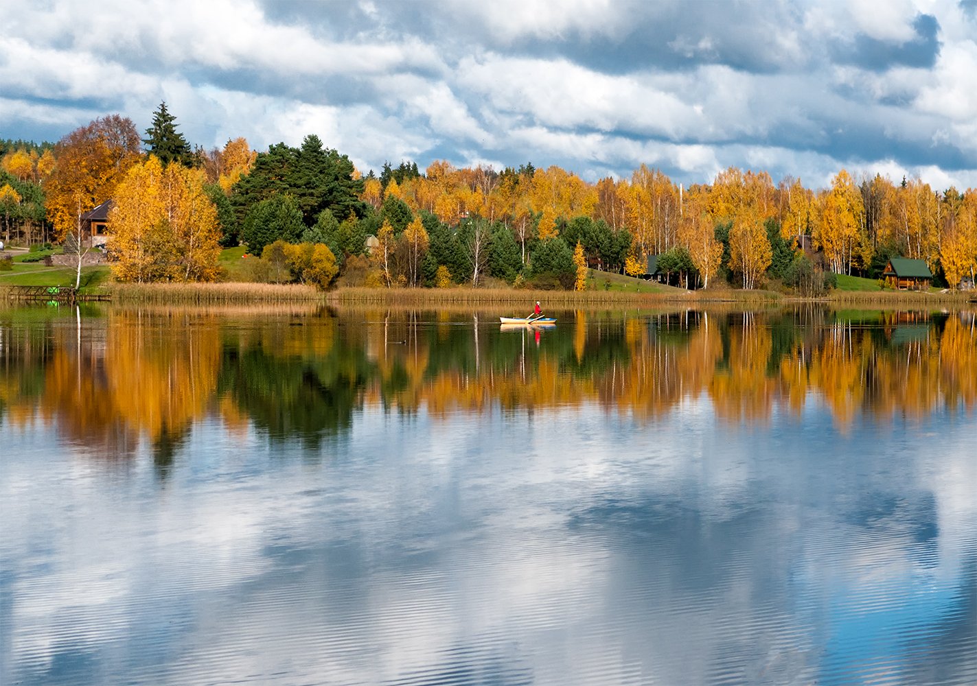 autumn,fishman,boat,lake, Daiva Cirtautė