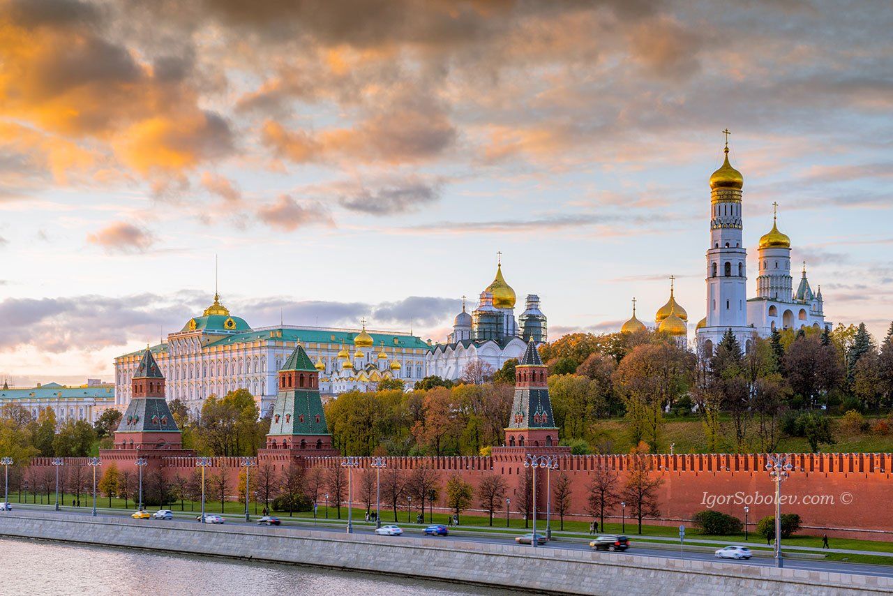 кремль, москва, закат, kremlin, moscow, sunset, igorsobolevcom, Соболев Игорь
