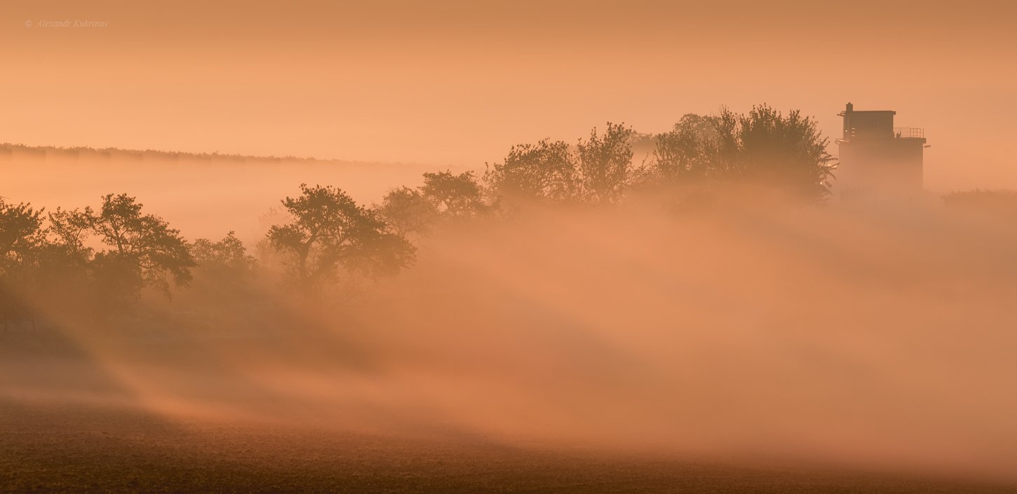 пейзаж, моравия, утро,туман,рассвет, Александр Кукринов