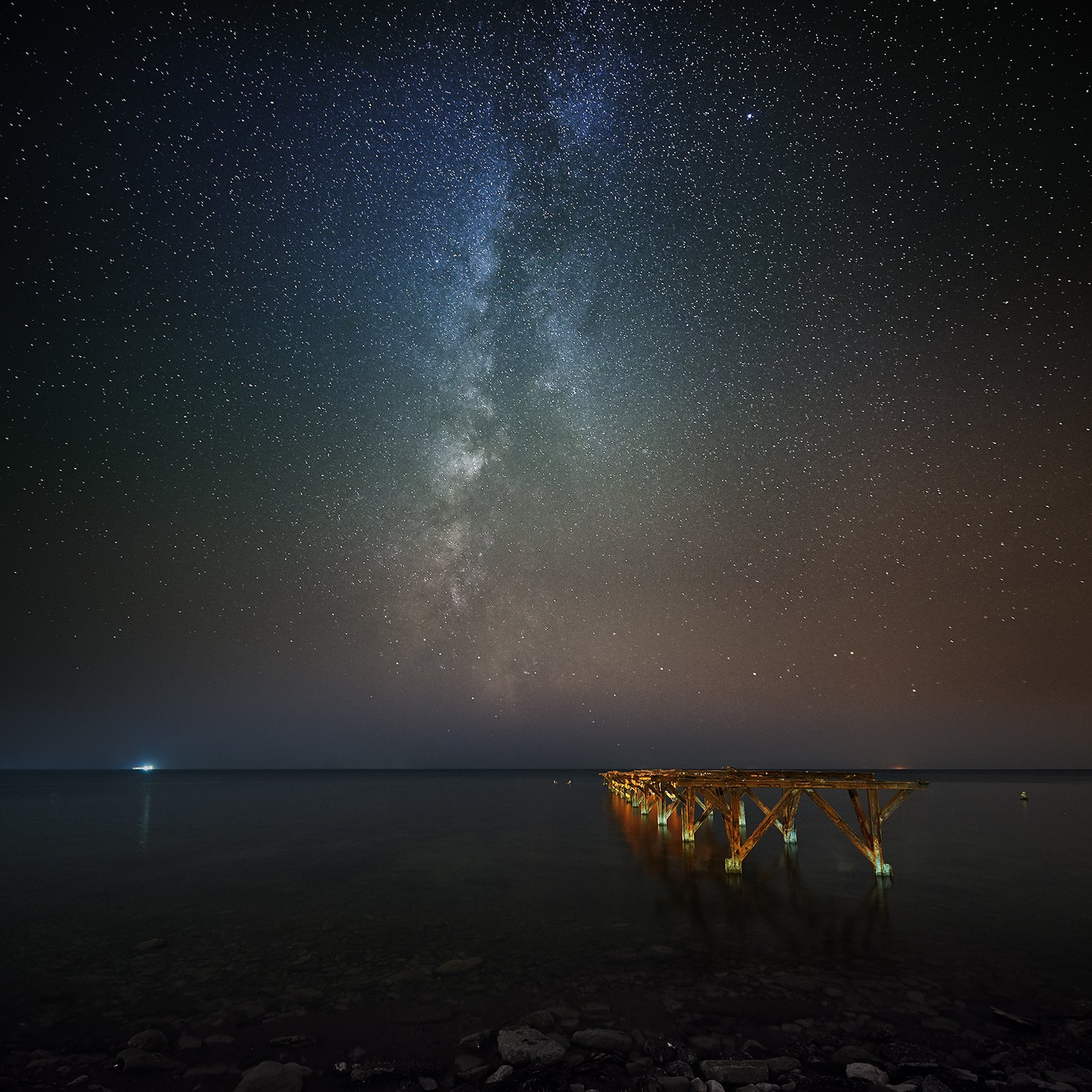 млечный путь ночное небо звезды пейзаж, Каревский Дмитрий