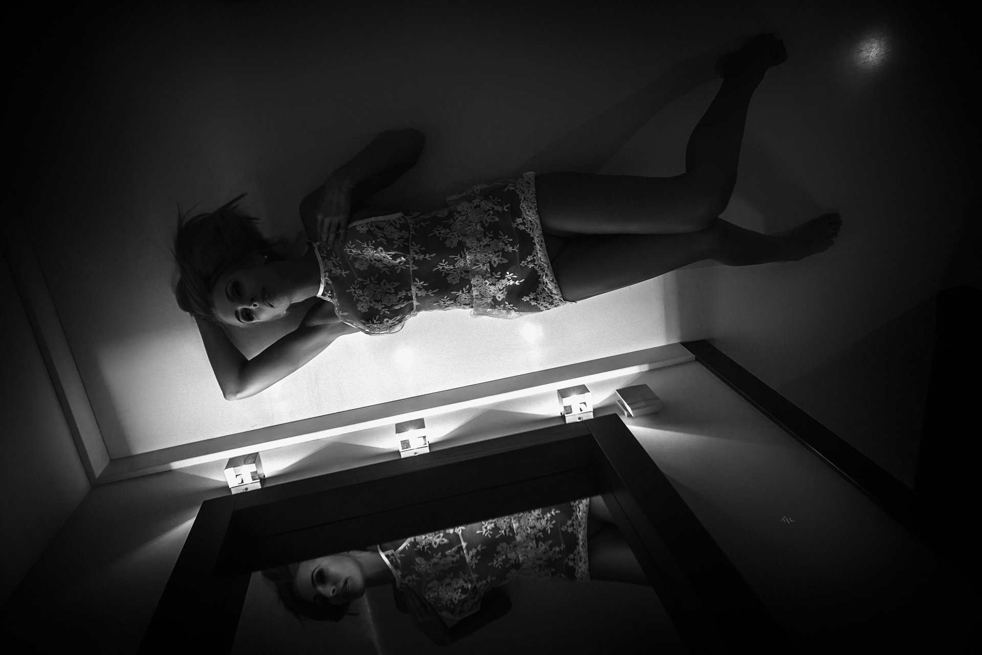 woman, nude, mirror, mood, black and white, Руслан Болгов (Axe)