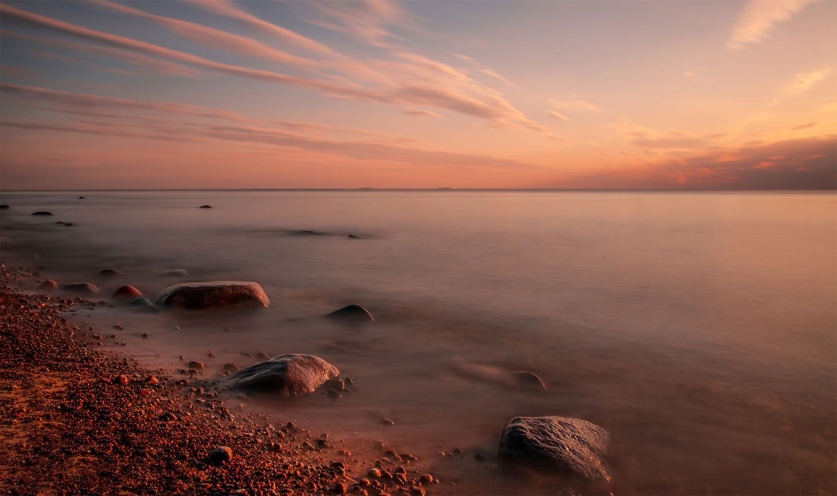 seascape,sunset,stones, Daiva Cirtautė