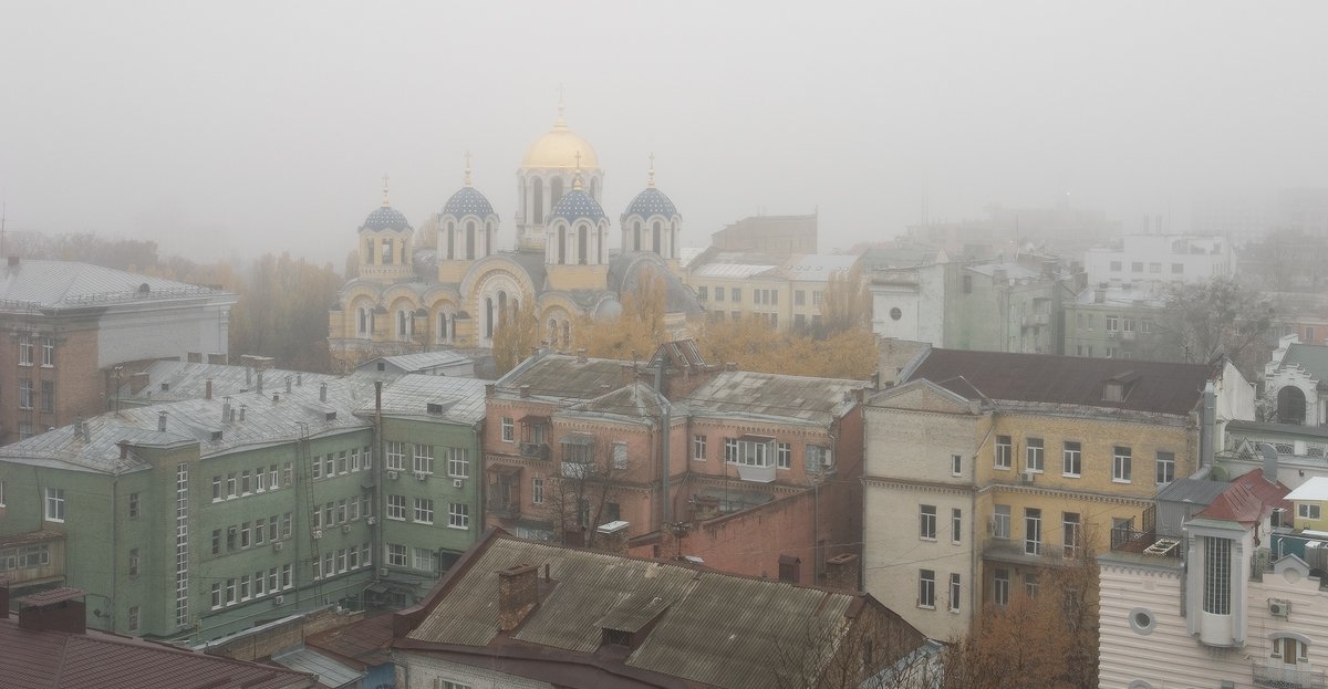 козлов артур, утро, туман, владимирский собор, город, киев, Kozlov Artur