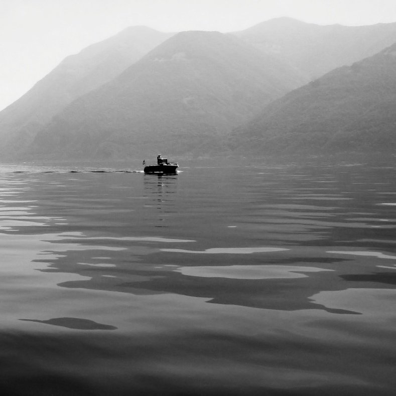 boat, lake, morning, Nikolay K.