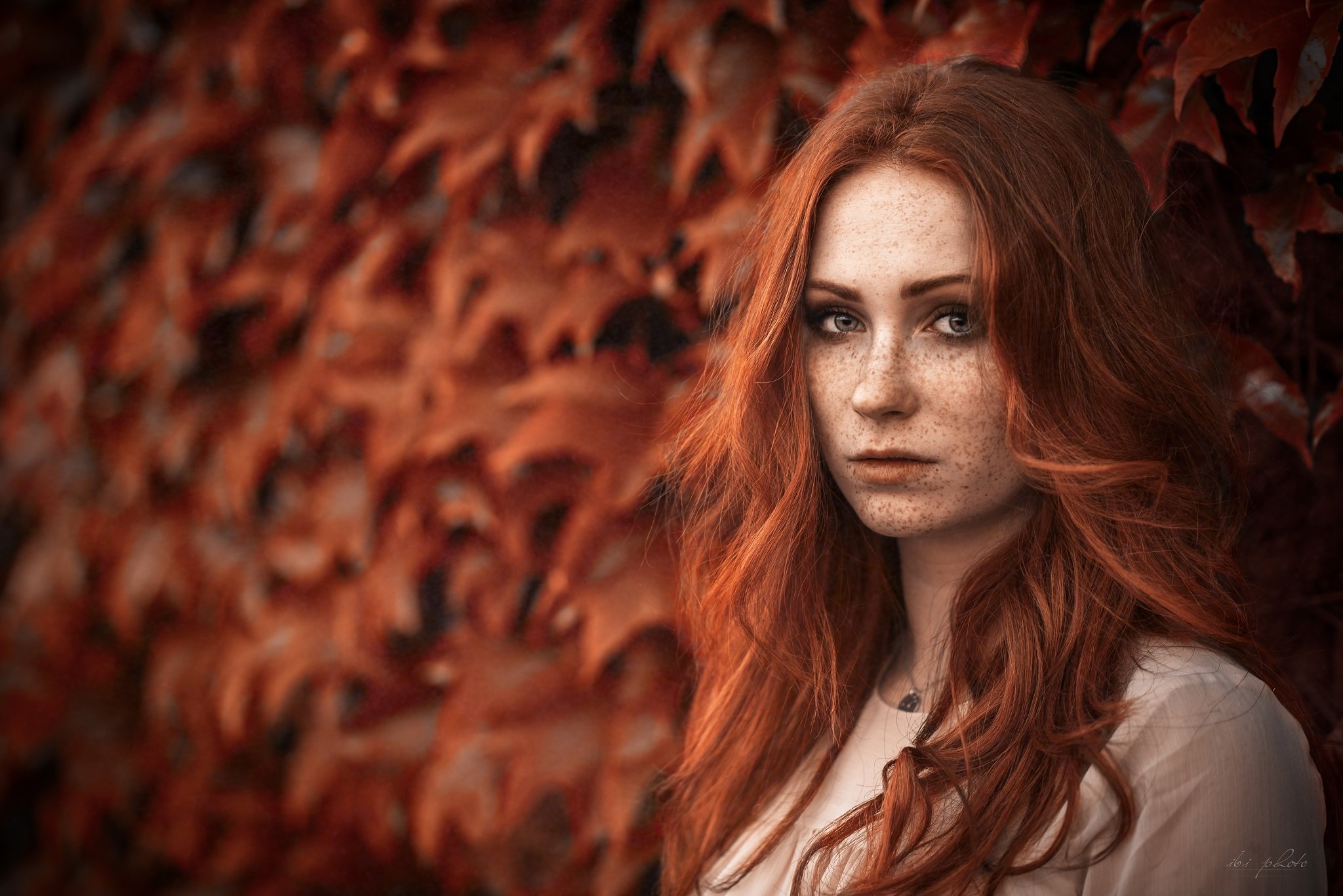 woman, portrait, redhair, Izabela Bilinska