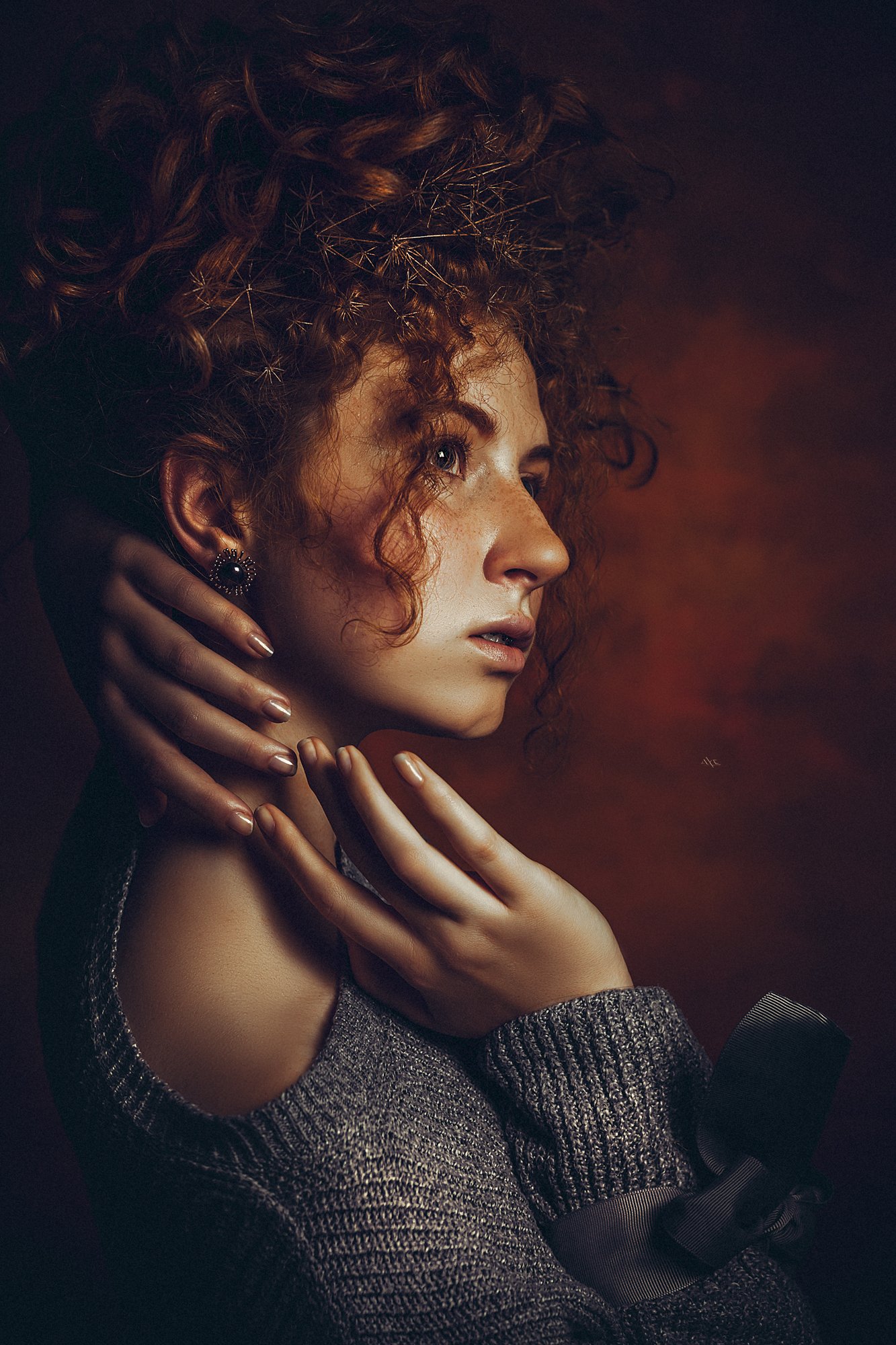 woman, portrait, studio, art, beauty, redhead, Руслан Болгов (Axe)