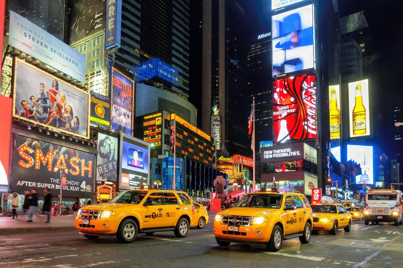 new, york, square, city, taxi, times, cab, street, yellow, nyc, manhattan, america, traffic, travel, usa, time, broadway, advertising, Дмитрий Виноградов