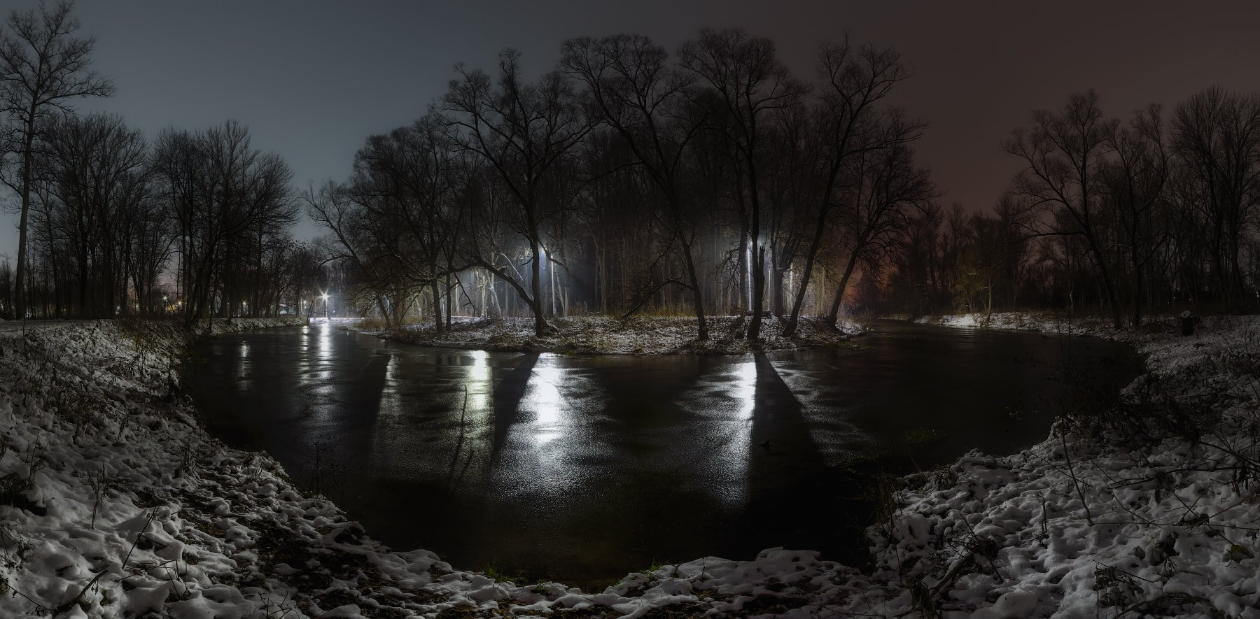 тула, тулица, баташевский сад, ночной пейзаж, Сергей Кочергин