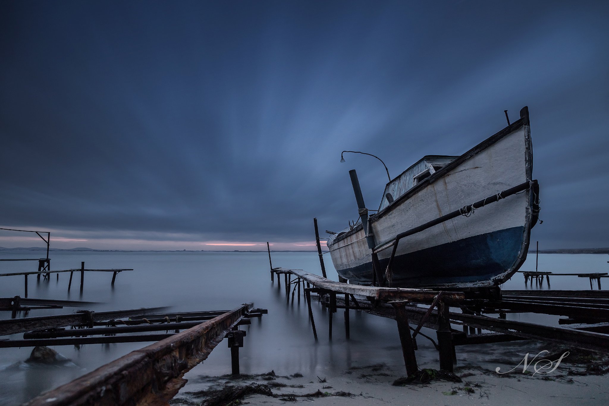 black sea, boat, beach, bulgaria, long exposure, Nikola Spasov