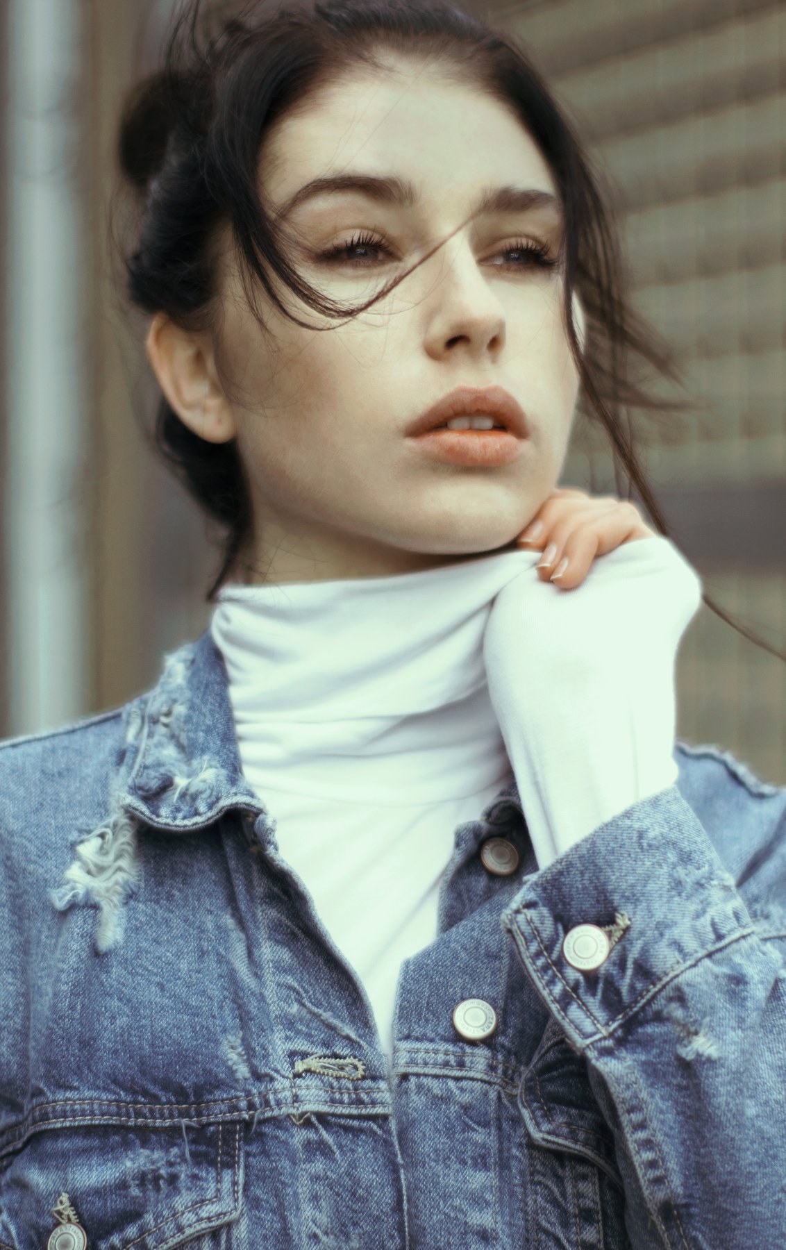 #girl #portrait #retro #jeans #jacket, fineus