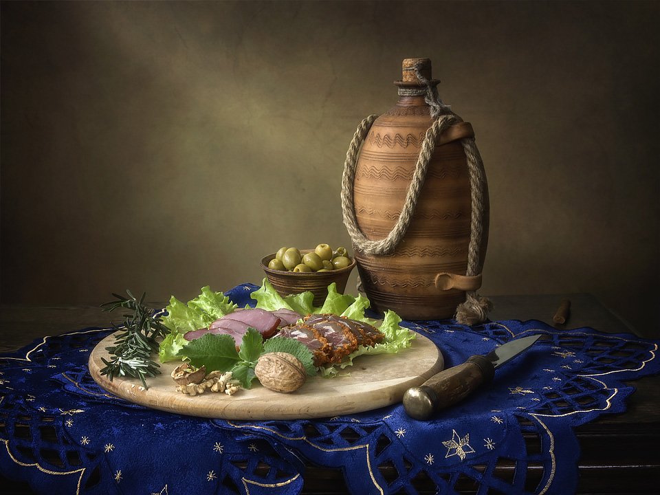  художественное фото, натюрморт с копченым мясом, еда и напитки, Ирина Приходько
