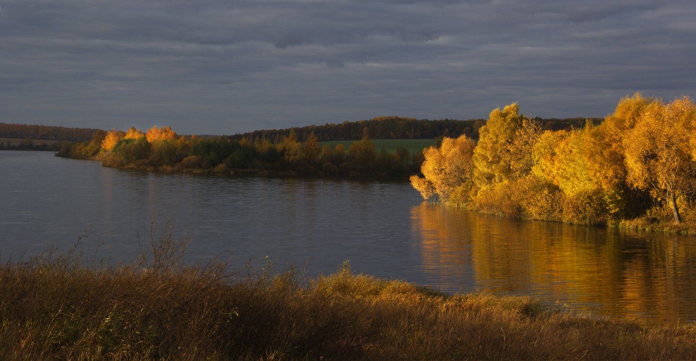 Пейзаж,золотая осень река, Каранов Николай
