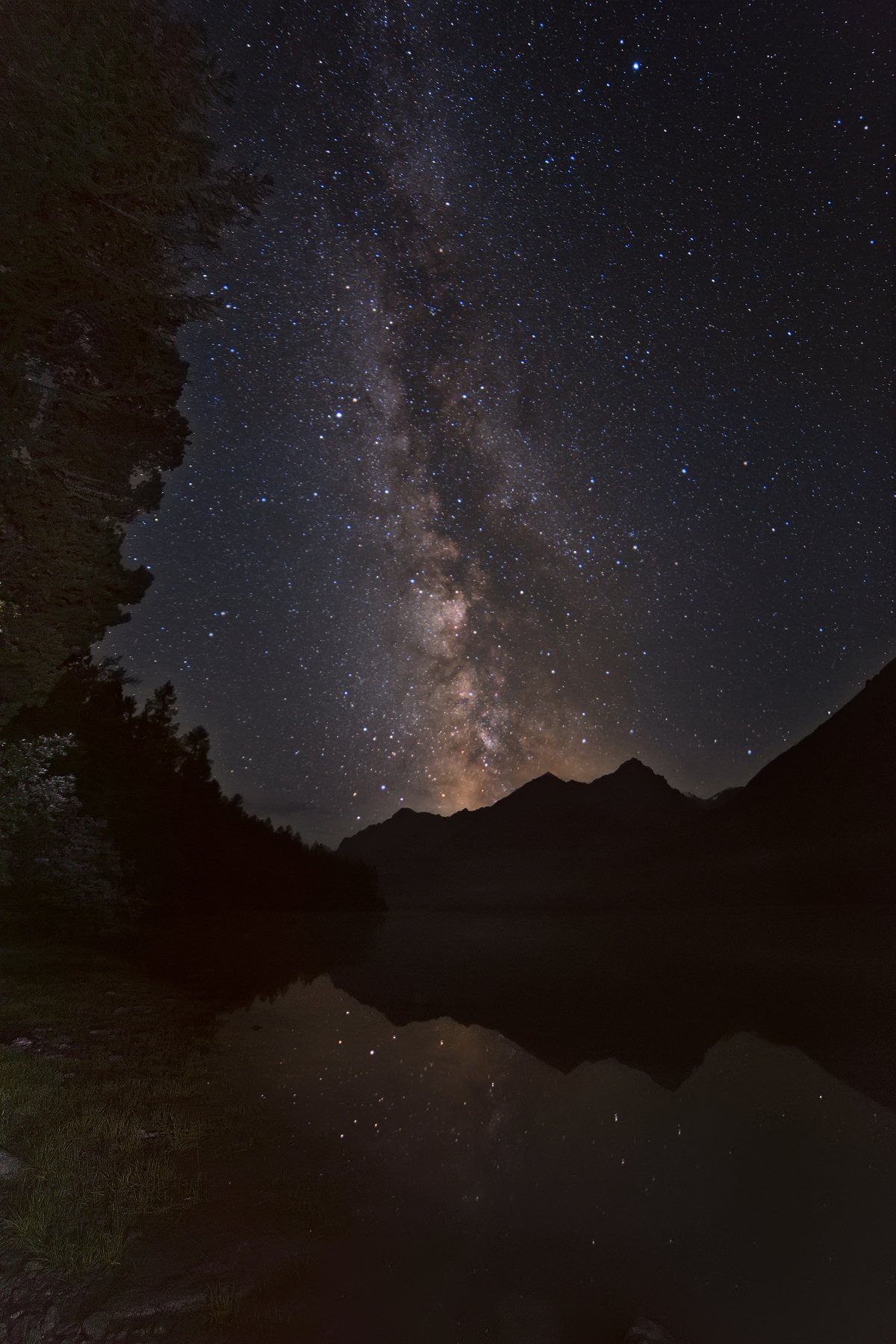 кучерлинское озеро, горный алтай, млечный путь, ночное фото, Сергей Кузнецов