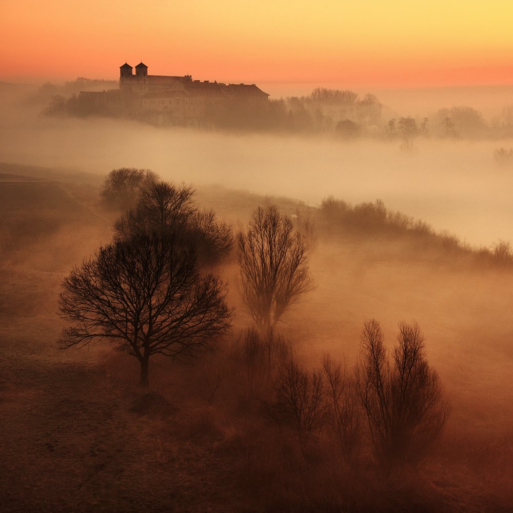 monastery, tyniec, morning, mist, mood, sunrise, poland,, Jacek Lisiewicz