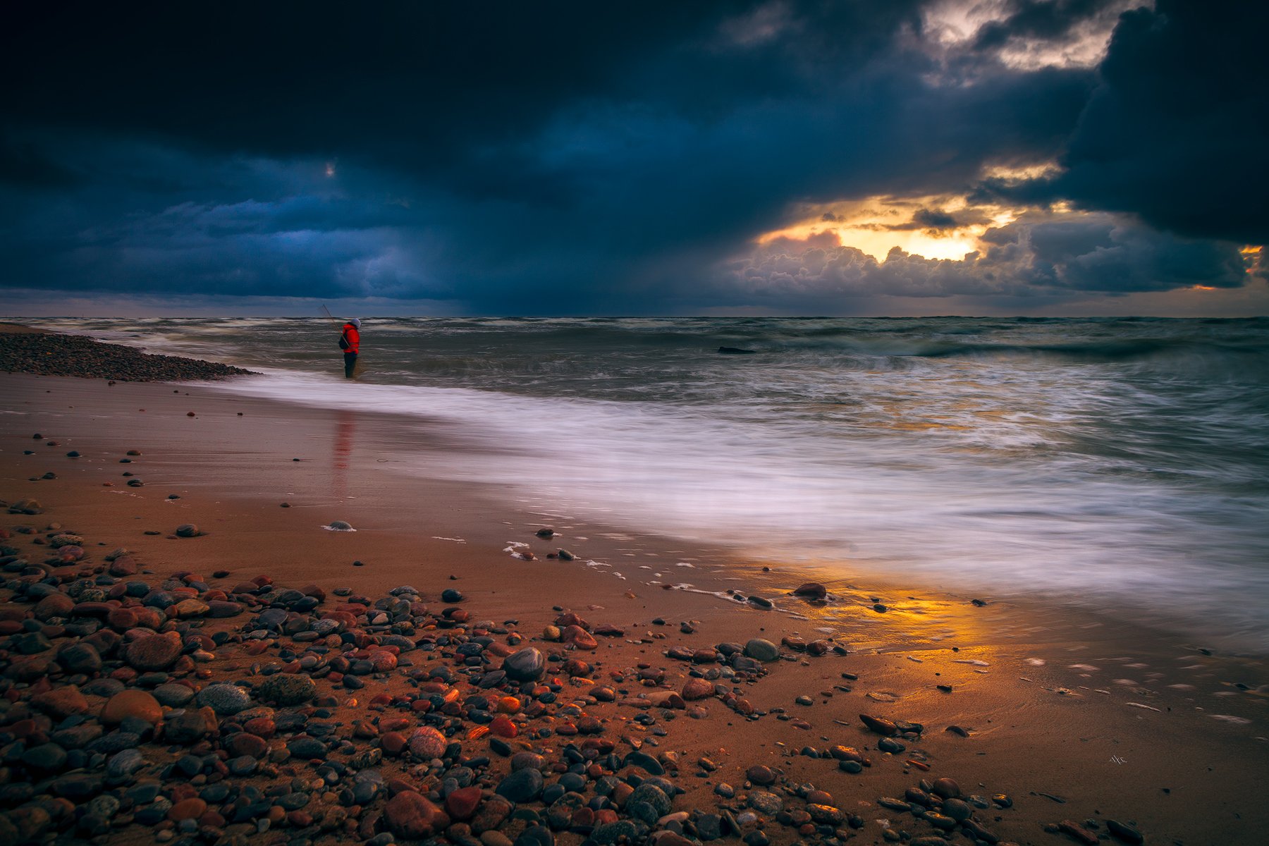 landscape, seascape, baltic sea, sunset, storm, long exposure, Руслан Болгов (Axe)