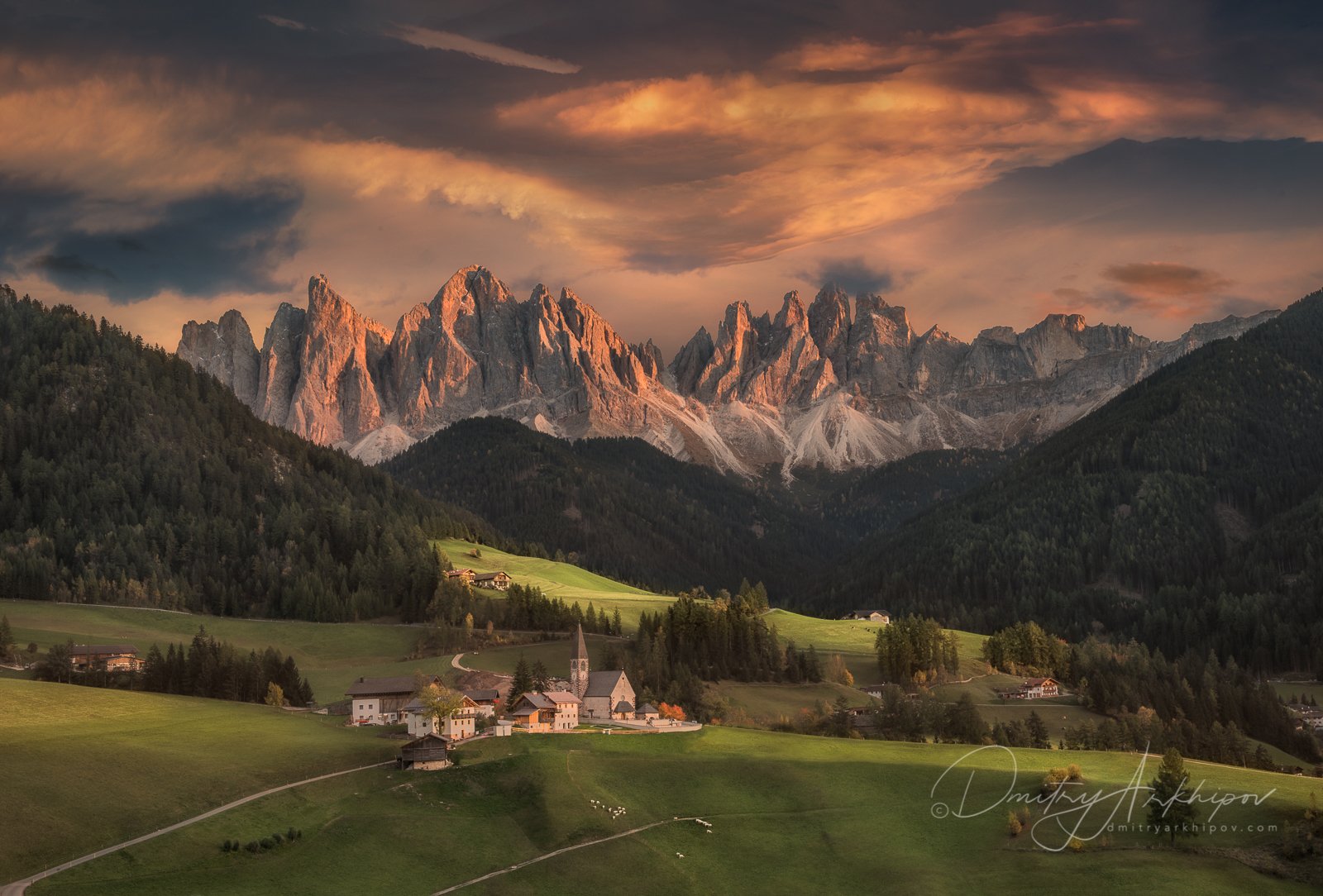 dolomites, доломиты, доломитовы альпы, santa magdalena, Дмитрий Архипов