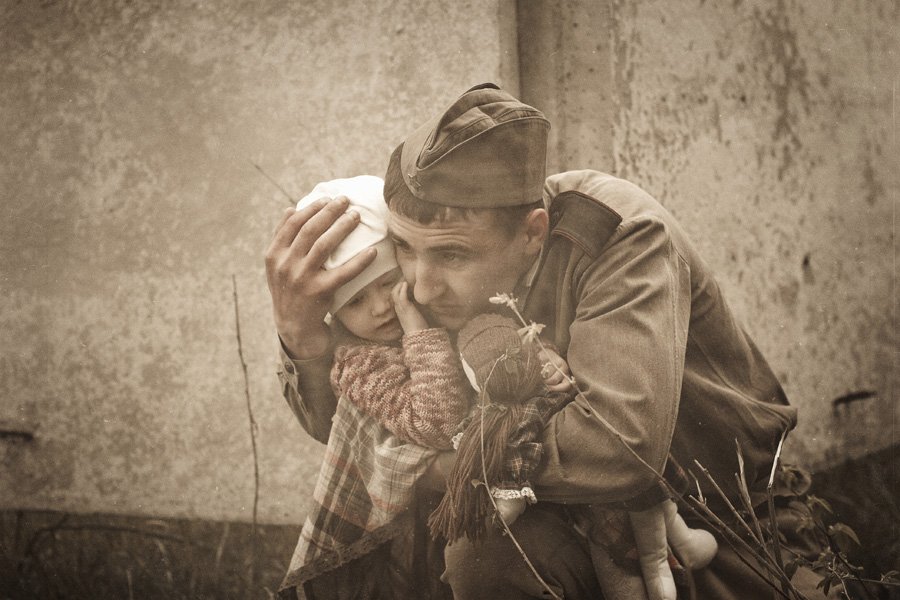 солдат, ребенок, война, Alesya