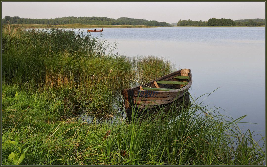 озеро, лодка, Евгений Иванюшенко