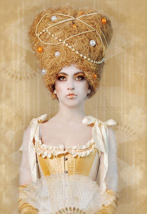 принцесса, помпадур, веер, парик, креатив, Olga Surikova
