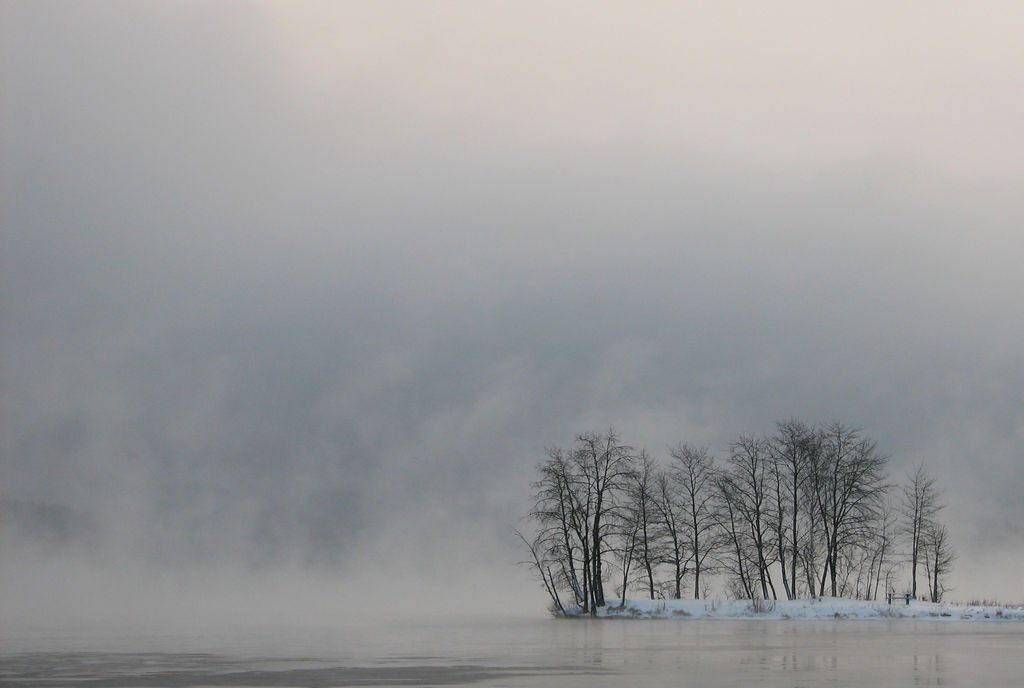 валдай, туман, зима, Nickolay Belostotsky