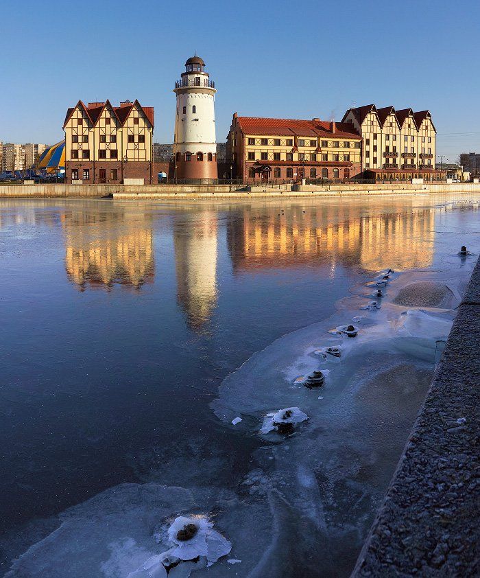 река, лёд, калининград, отель, White