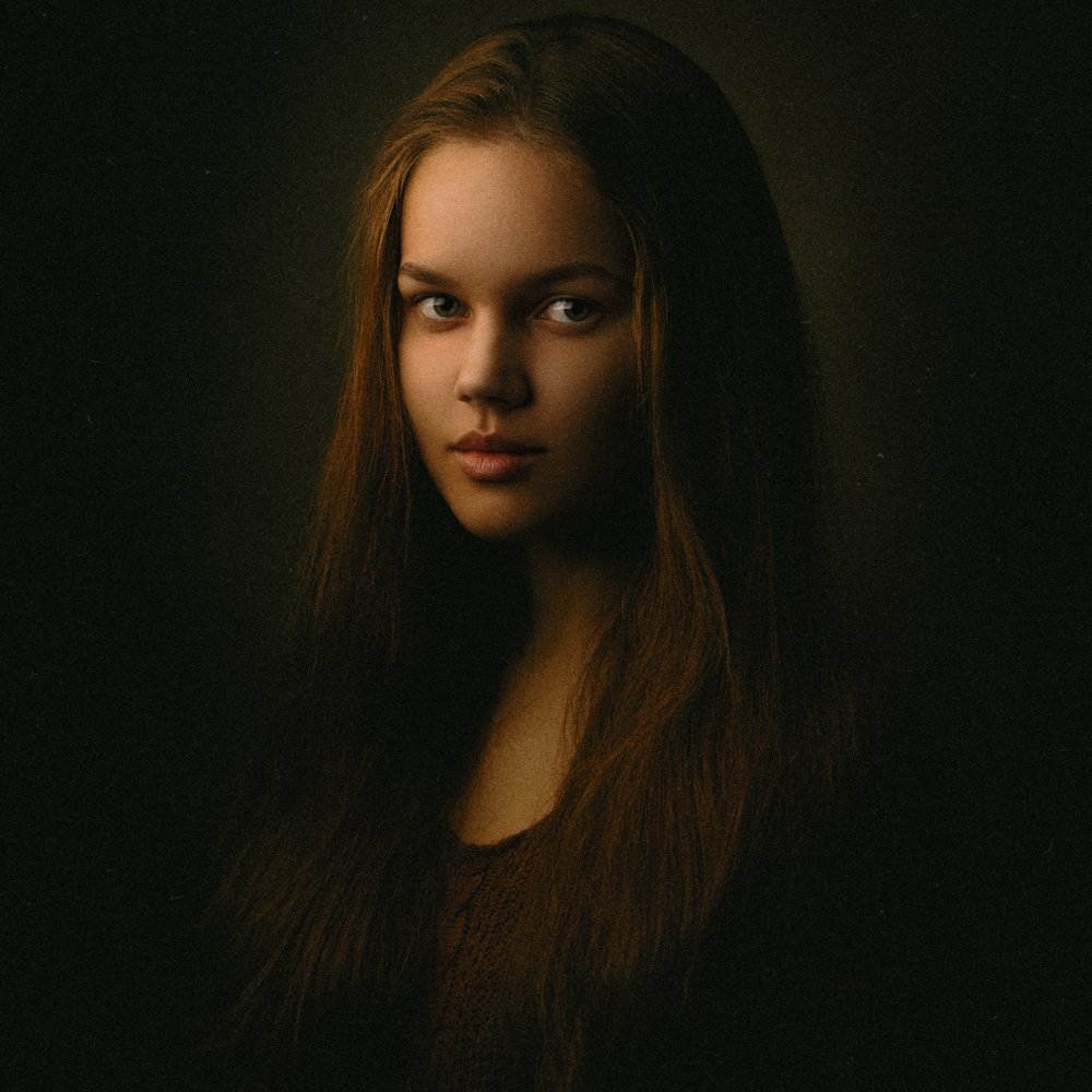 девушка, портрет, картина, Руслан Рахматов