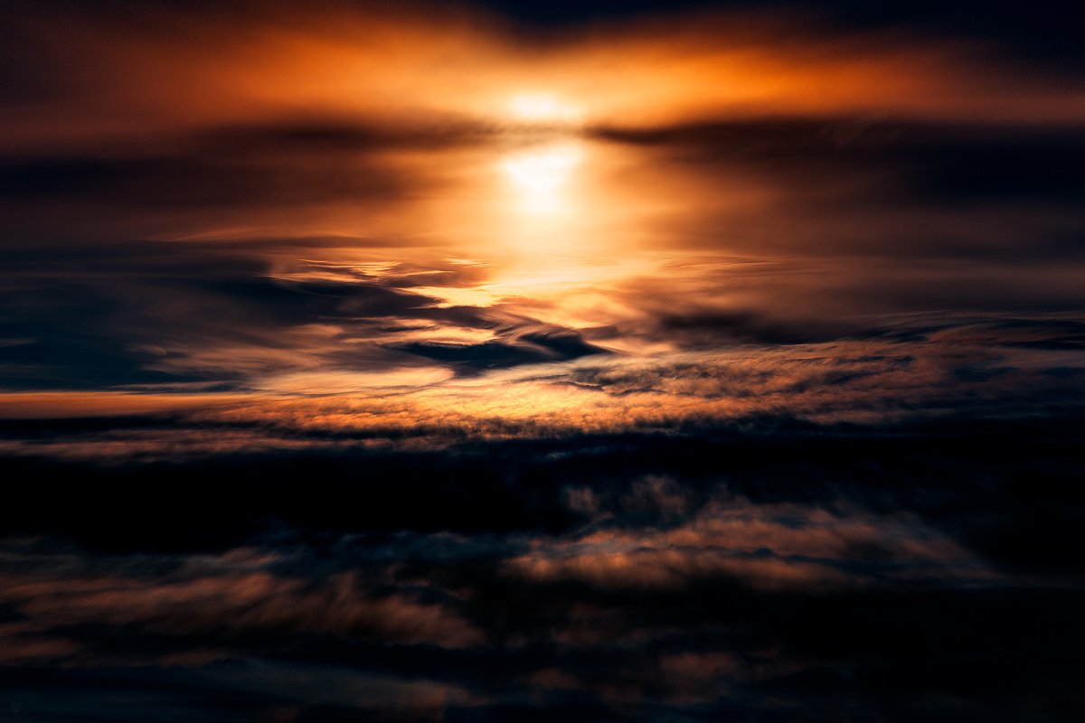 clouds, nature, sunset, Wojciech Grzanka