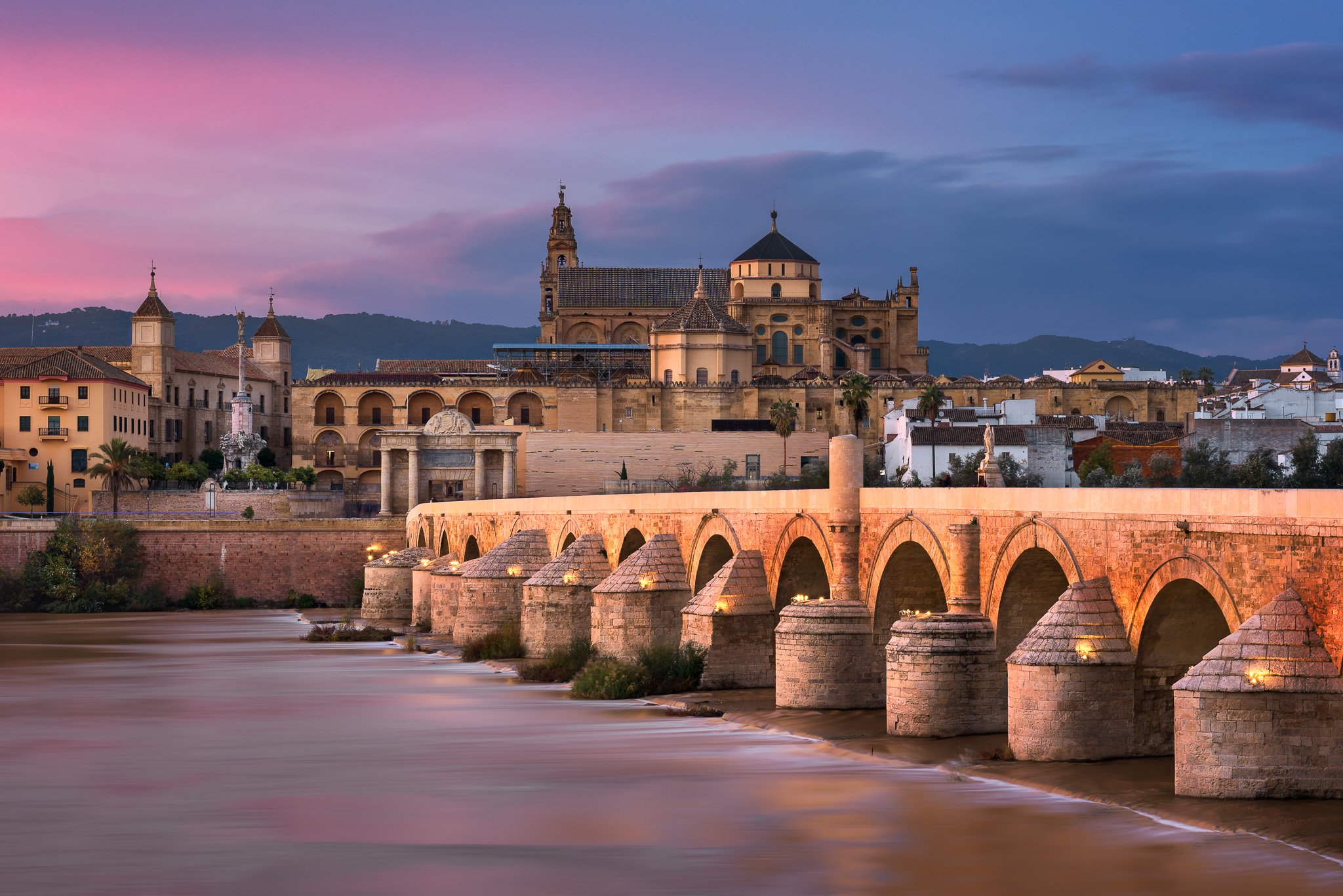 ancient, andalucia, andalusia, andalusian, arch, architectural, architecture, blue, bridge, building, castle, cathedral, catholic, church, city, cityscape, cordoba, culture, dusk, europe, evening, fort, guadalquivir, heritage, historic, history, iberia, i, Andrey Omelyanchuk