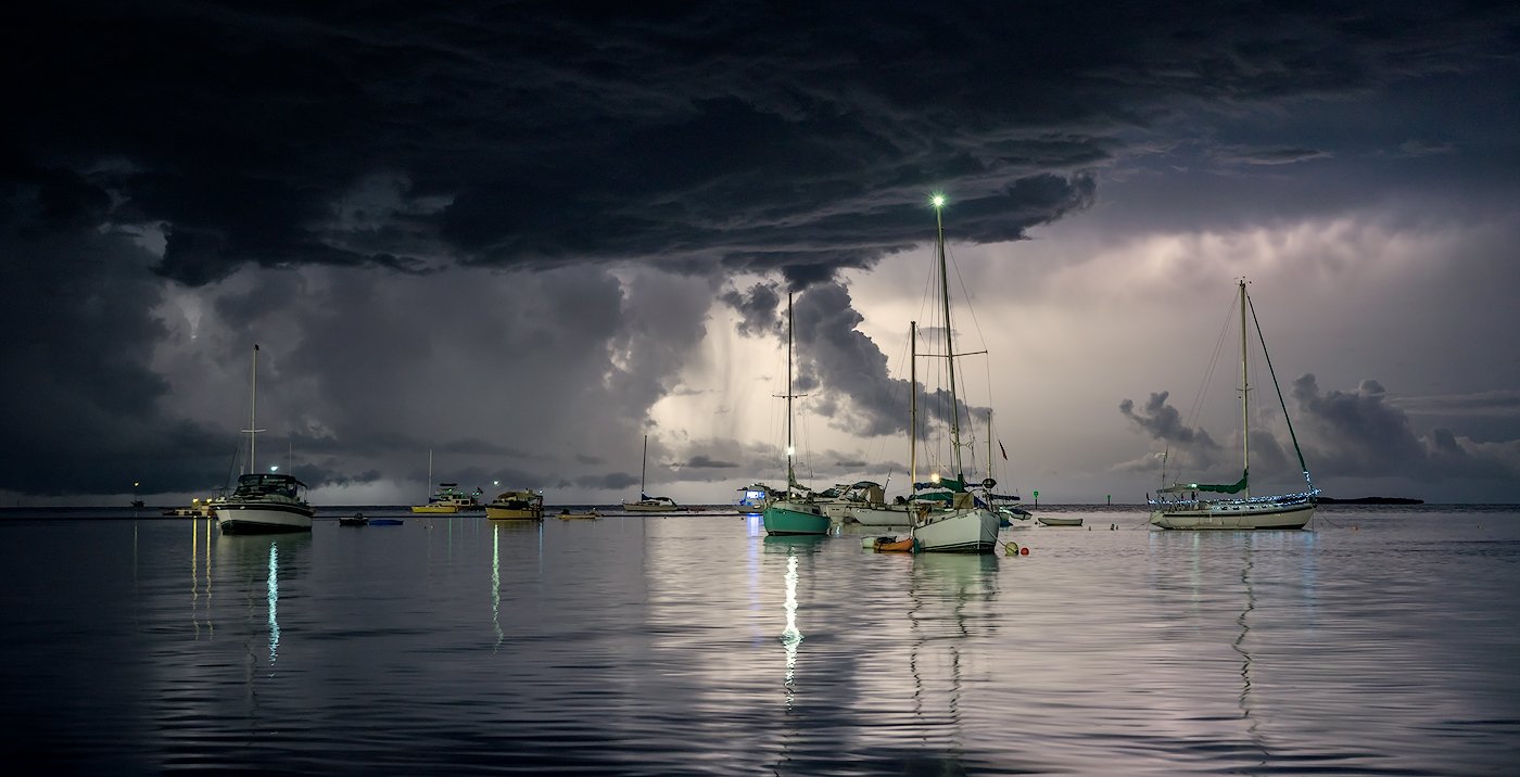 #tropical_storm #sailboaats #cloudy_sky #lightningstrike #storm, Alexandr Popovski