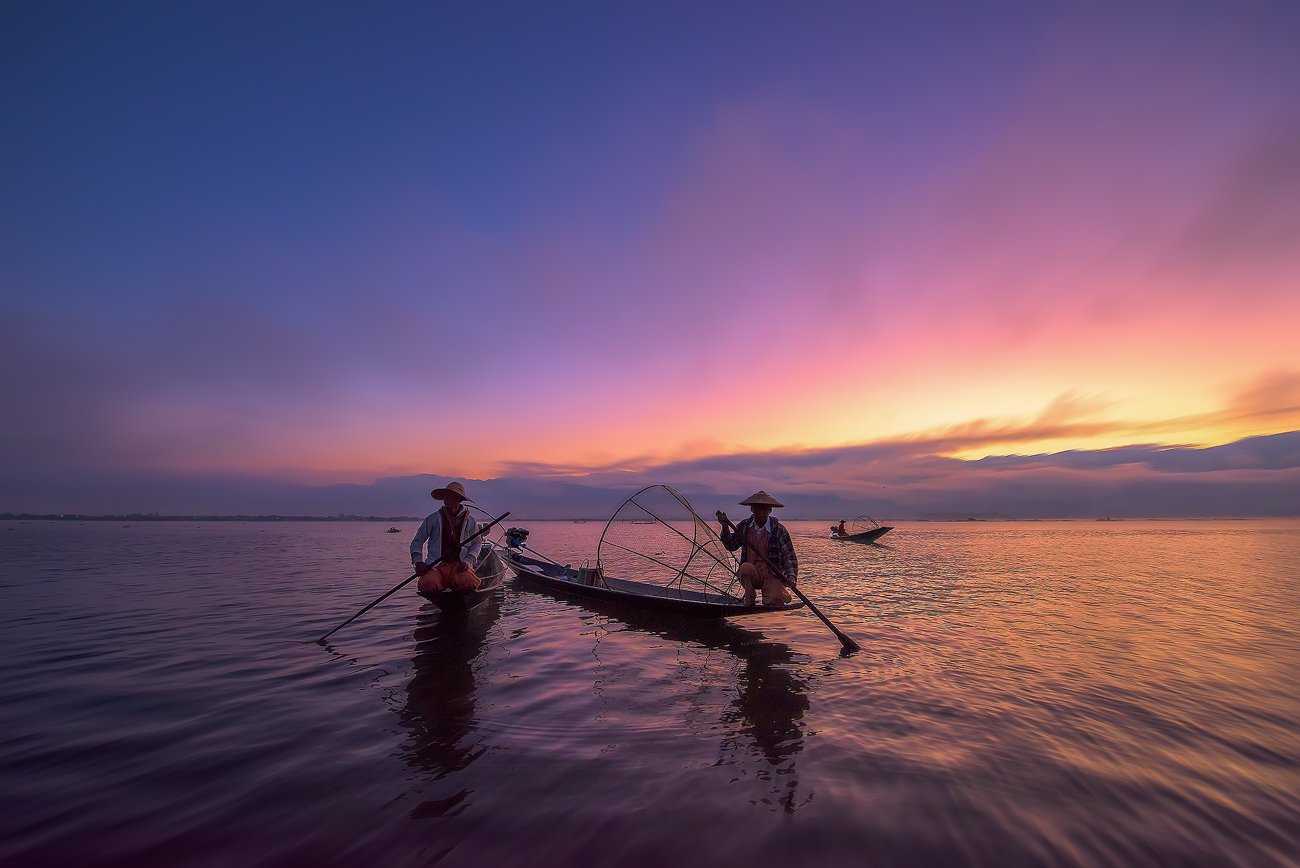 путешествие,Инле,Бирма,рыбаки,пейзаж,озеро,, Валерий Ряснянский