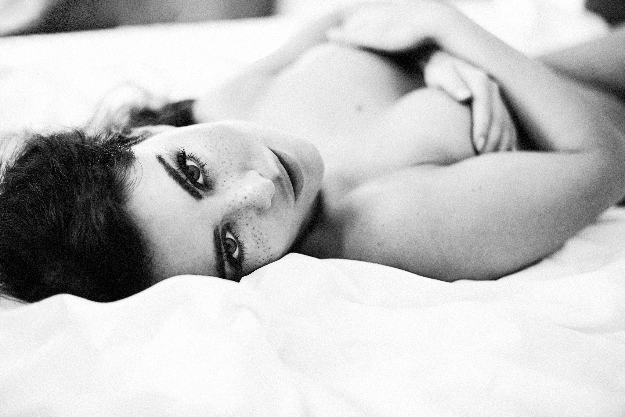 portrait, sensual, black and white, eyes, emotions,boudoir, nudes, Michał Laskowski